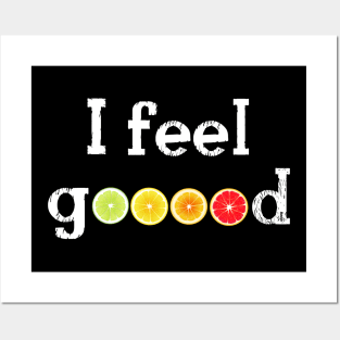 I Feel Good Lemon Orange Lime Red Orange Yellow Green Citrus Posters and Art